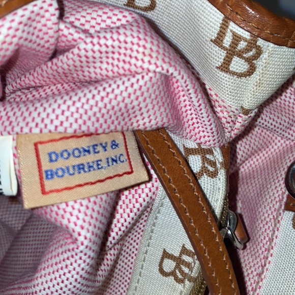 Dooney & Bourke DB Logo Canvas Satchel Crossbody - Picture 11 of 12